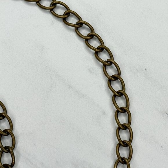 Animal Print Embossed Open Hoop Metal Chain Link Belt Y2K Boho ✨ - Picture 8 of 12